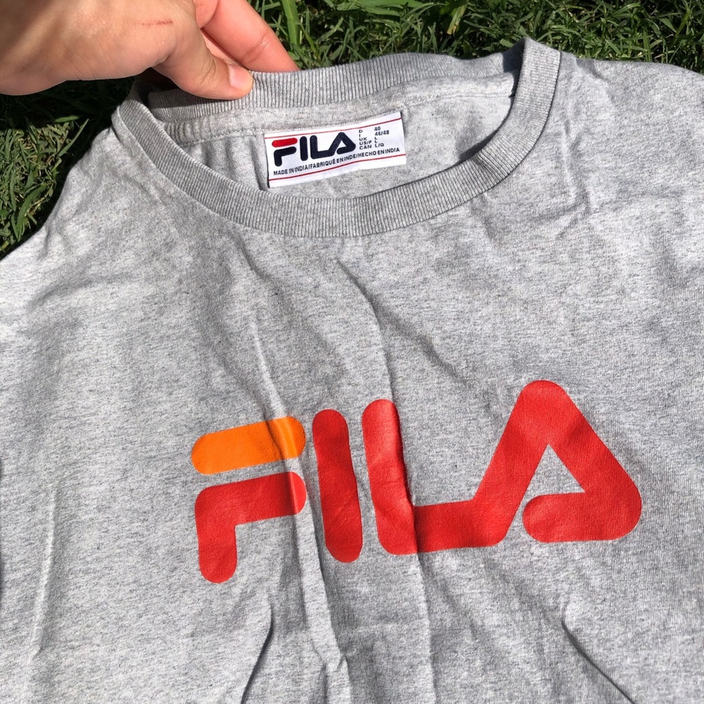 Fila Grey Crop Top Shirt